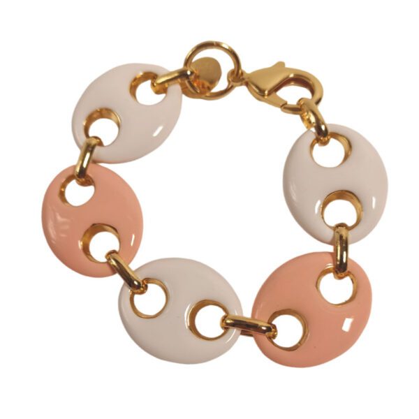 Bracciale FBD Maglia Marina light pink e white